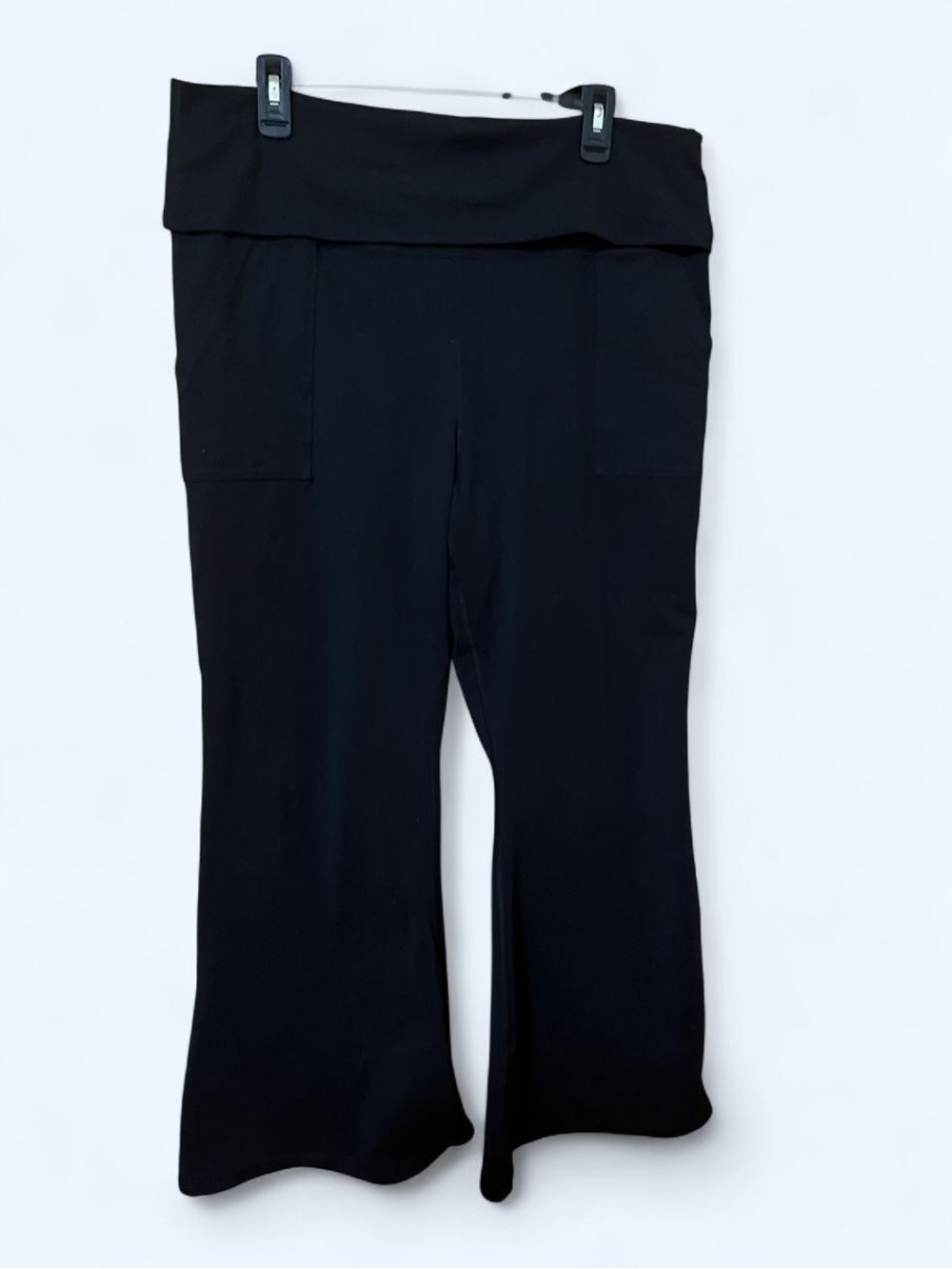 aerie fold over high rise flare leggings
